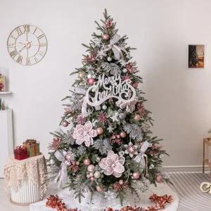 크리스마스 트리 나무 장식 풀세트 딥핑크로망스캐롤라이나 180cm  단면) 성탄절 PE PVC 대형 소품 용품