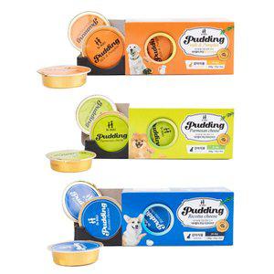 [신세계몰]닥터할리 강아지 소화 기능 개선 밀크와 단호박 / 파마산 치즈 / 리코타 치즈 3종 간식 푸딩