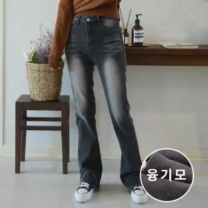 [숏/롱] 수비진 SP7314 융기모 빈티지 워싱 롱부츠컷 팬츠/여성기모청바지/기장선택