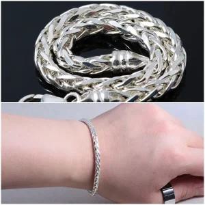 [차차실버] 스피커 4mm 실버 체인 925실버 은팔찌 남자 여자 남여공용 아들생일 딸생일 선물