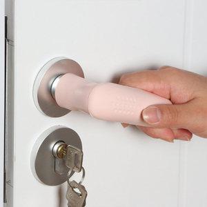 정전기 찍힘방지 일자형 원형 쿠션 실리콘 문 손잡이 커버