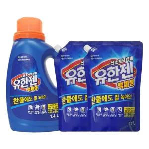 유한젠 산소표백제 1.4L + 리필 1.1L x2 /액체형