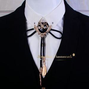 남자 볼로타이 루프 넥타이 타이슬링 남성용 큐빅 고급