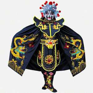 변검 마술 도구 의상 가면 풀세트 12 마스크 경극 소품