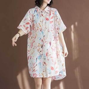 바스락[9217}-루즈핏 린넨 원피스