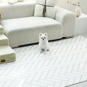 [기타]반려동물 논슬립 pvc 미끄럼방지 애견매트  헤링본 폴딩대형 4단 240x140