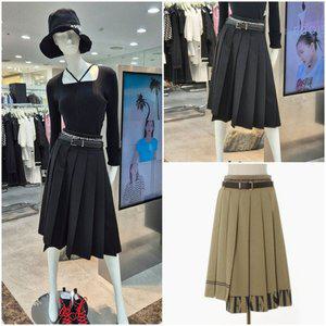 [에고이스트]벨티드 주름 스커트 EP3WS362