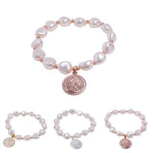 드루포 코인 팔찌 3Type 여성 은색 금색 펜던트