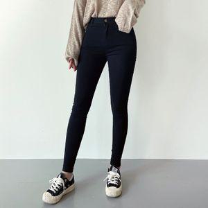 반시아 기모 블랙 스키니 팬츠 SD-221220 여자기모청바지 기모바지 기모청바지 여성겨울블랙진 기모블랙진