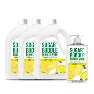 슈가버블 친환경 주방세제 940ML + 리필2.5L 3통 레몬크러쉬