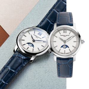 [선물 6종] 3년보증 백화점AS 프레드릭 콘스탄트 FC-206SW1S6 레이디 슬림라인 문페이즈 가죽시계