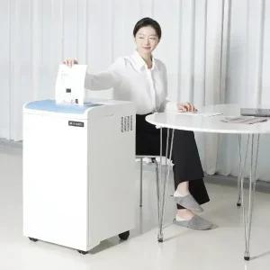 국산 대형 스틸 저소음 꽃가루 문서세단기 EK-6270SH B4 28매 80L 3x30mm DIN66399 P-4 분리형 박스 파지함