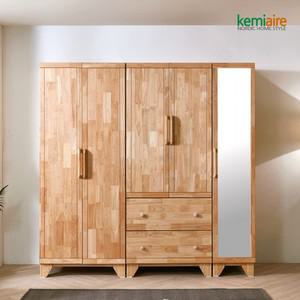 케미에르 메이크 고무나무원목 옷장세트(옷장,서랍옷장,거울옷장) KFR-311