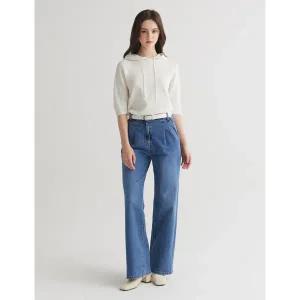 [롯데백화점]나이스클랍 절개라인 테이퍼드 데님 팬츠(N243PWN712)