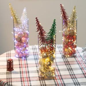 크리스마스 장식 화병 크리스탈 펄 트리 열매 set 35cm  DIY) 3컬러 소품 테이블 탁상용 오브제 행사 촬영