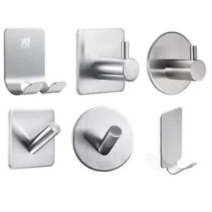 잔솔 스텐 접착식 후크/다용도/걸이/후크/벽/행거/접착/고리/무타공/접착식/부착/벽걸이/붙이는/주방/욕실