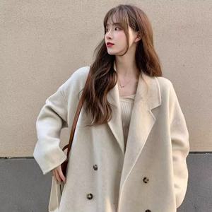 롱코트 겨울 늦가을 모직 칼라넥 아우터 2XL 오버핏 출근룩