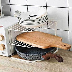 [제이큐]코너선반 삼각코너장 주방코너선반 화이트 3단