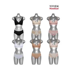 [비비안]비비안 로즈버드 노와이어 보정 누디 여성 브라팬티세트 12종 6+6