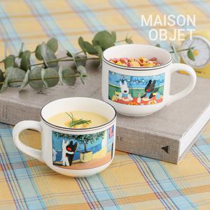 가스파드와 리사 도자기 라운드 머그 2P