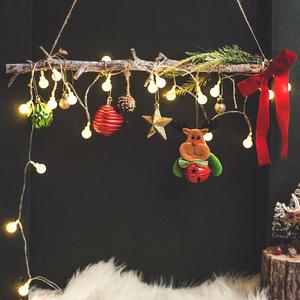 아스파시아 아르모니 크리스마스 1단 행잉가랜드 + 앵두전구 세트