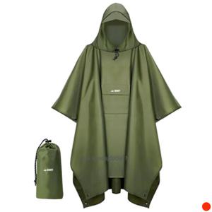 조아캠프 우의 우비 비옷 밴프 판초 카키 캠핑 배달