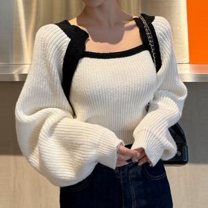 채핏 배색볼레로+나시탑 세트 섹시 가디건 SET 크롭 숏 긴팔 데일리 여리여리 페미닌