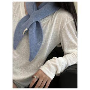 울니트 스카프 삼각 쁘띠목도리 컬러감 여성용 캐시미어혼방머플러 겨울