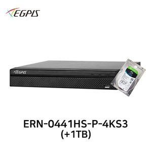 이지피스 ERN-0441HS-P-4KS3(1TB) 4채널 이지뷰IP 네트워크 CCTV NVR녹화기 POE 최대12MP지원