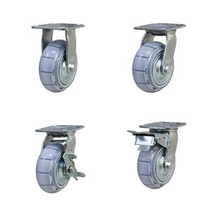 인라인캐스터 무소음 6인치 중량 우레탄바퀴 투명 고하중 대차바퀴