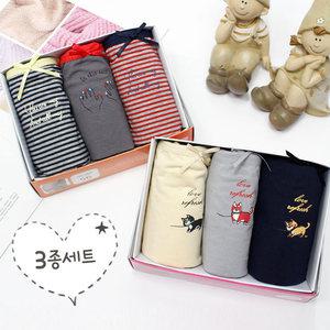 3매세트 위생 팬티 면스판 미디 여성 여자 방수 속옷 생리 샘방지