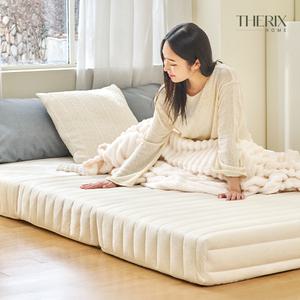 더릭스홈 3단 접이식 극세사 누빔 토퍼 매트리스커버 6cm 10cm 15cm MS/SS/Q