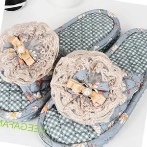 여름 슬리퍼 실내화 층간소음 3중쿠션 플라워 꽃 면 퀼팅 플로랄 패션