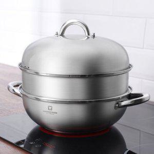 바겐슈타이거 인덕션 2단 찜기 찜냄비 스티머 전골냄비 28cm
