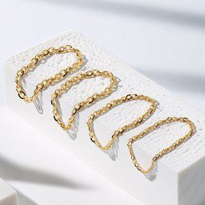 [엘렌쥬얼리]14K 트위스트 함마링 체인 금 반지 Type A