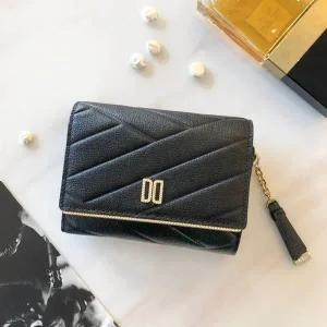 [NS홈쇼핑]DCWA5E414 닥스 블랙 칼라일 패턴 골드 DD 3단 반지갑[34921556]