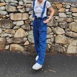 오버사이즈 멜빵바지 임산복 오버롤 밴딩 프리사이즈
