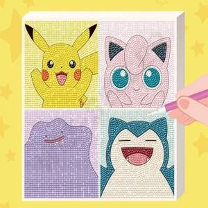 포켓몬스터 액자 보석십자수 캔버스 DIY도안 어린이 키덜트 생일선물 인테리어 초등학생 비즈 집콕 중형 중