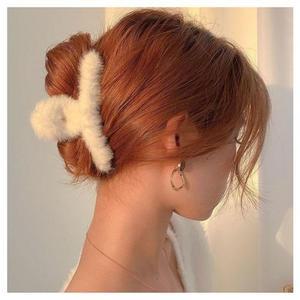 [JHQR086Q_4B]컬러퍼집게핀 앙고라털집게핀 밍크털집