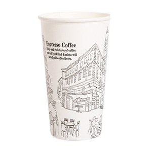 (종이컵) 16온스-카페풍경 1000개/1박스