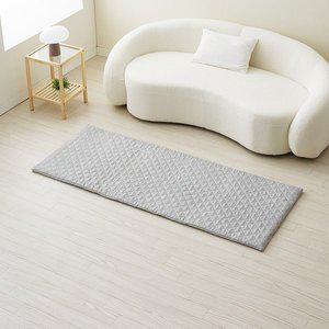 [한일좋은자리] 탄소섬유 토퍼 접이식 매트리스 사계절용 라이트그레이 미니싱글