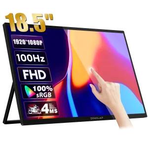 ZEUSLAP 제우스랩 휴대용 스탠드 모니터 Z18T 포터블 고화질 터치 모니터 46.9cm(18.5인치)