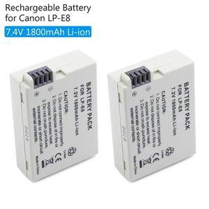 DSLR 디지털 카메라 배터리 2X LP-E8 LPE8 호환 캐논 550D 600D 650D 700D X4 X5 X6i X7i T2i T3i T4i T5iK