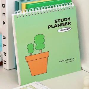 초등 공부 습관 고학년 스터디 플래너 3개월용 그린/학습 계획표 스케줄 노트 다이어리 스케줄러 계획 목표