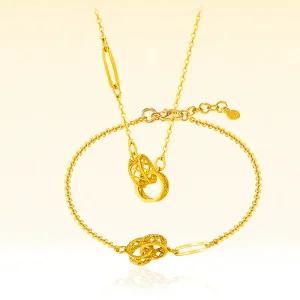 대한민국금거래소 레이스 투링 클립 24K 순금 목걸이 팔찌 세트 7.5g + 18K 연결장식