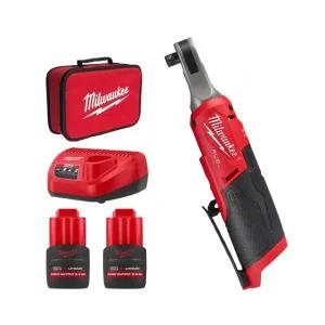 밀워키 M12 FHIR38-252B 12V 충전 하이스피드 임팩트 라쳇 2.5Ahx2팩