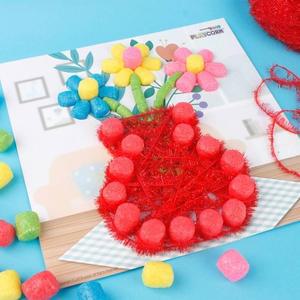 [MENPO15T_52GP]플레이콘 미술놀이 스트링아트 5인용(꽃병)