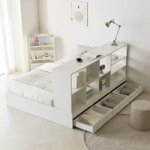 파로마 미뇽 책장선반 파티션 공간분리형 수납침대 슈퍼싱글 프레임만