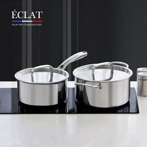 [리벤스] 에끌라 스텐 통5중 IH 인덕션 겸용 냄비 2종세트(편수 18cm+양수 20cm)