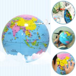 컬러룬 지구본 풍선 대형 지구룬 세계지리 다문화 학습 수도맞추기 모형 빅벌룬 (40cm)